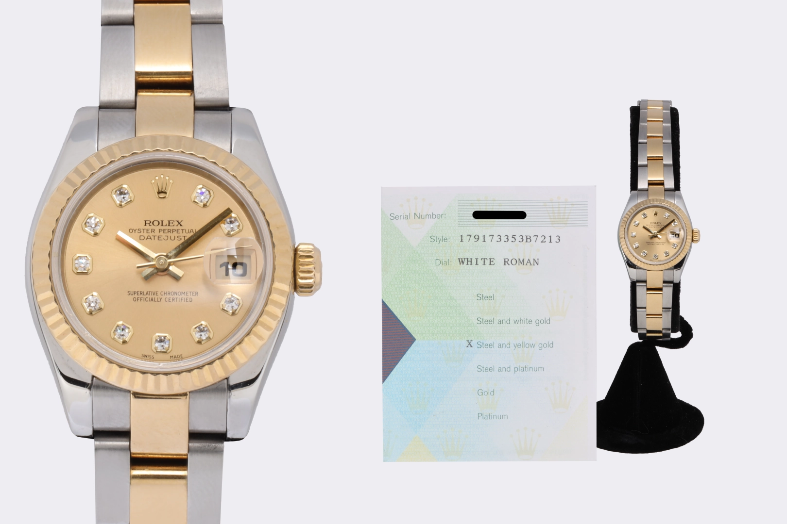 Rolex Datejust 179173 Stainless Steel & 18k Yellow Gold 26mm Watch