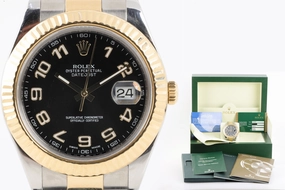 Rolex Datejust II 116333 Stainless Steel & 18K Gold 41mm Watch 2012 Box & Papers
