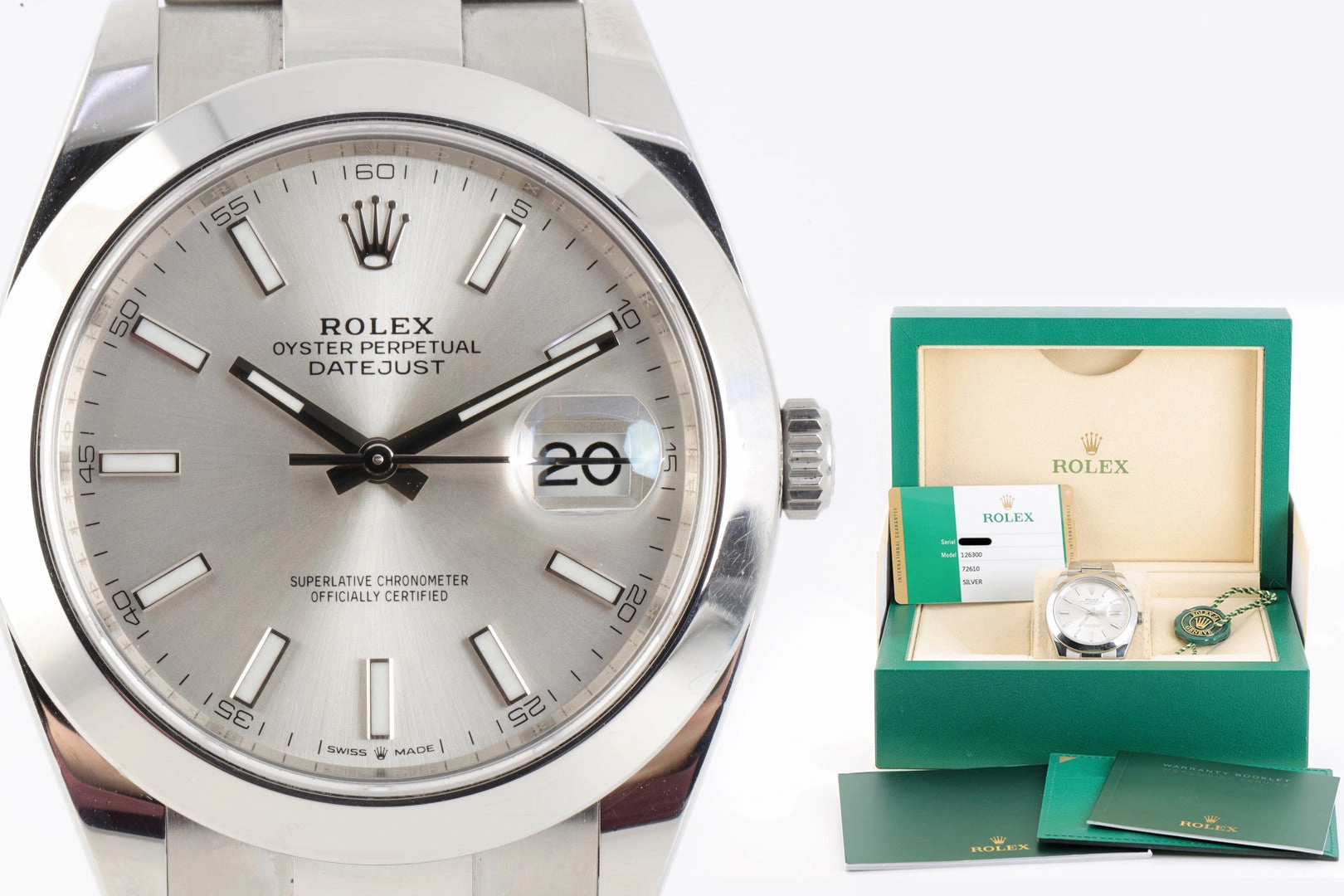Rolex Datejust II 126300 Stainless Steel 41mm Men's Watch 2020 Box & Papers