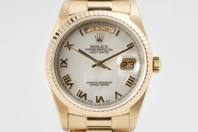 Rolex Day-Date "President" 18238 18k Yellow Gold Factory MOP Dial 36mm Watch
