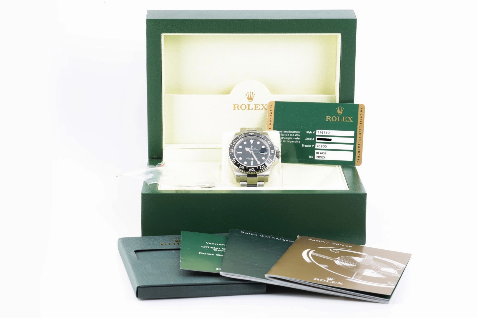 Rolex GMT Master II 11671OLN Stainless Steel 40mm Men's Watch 2012