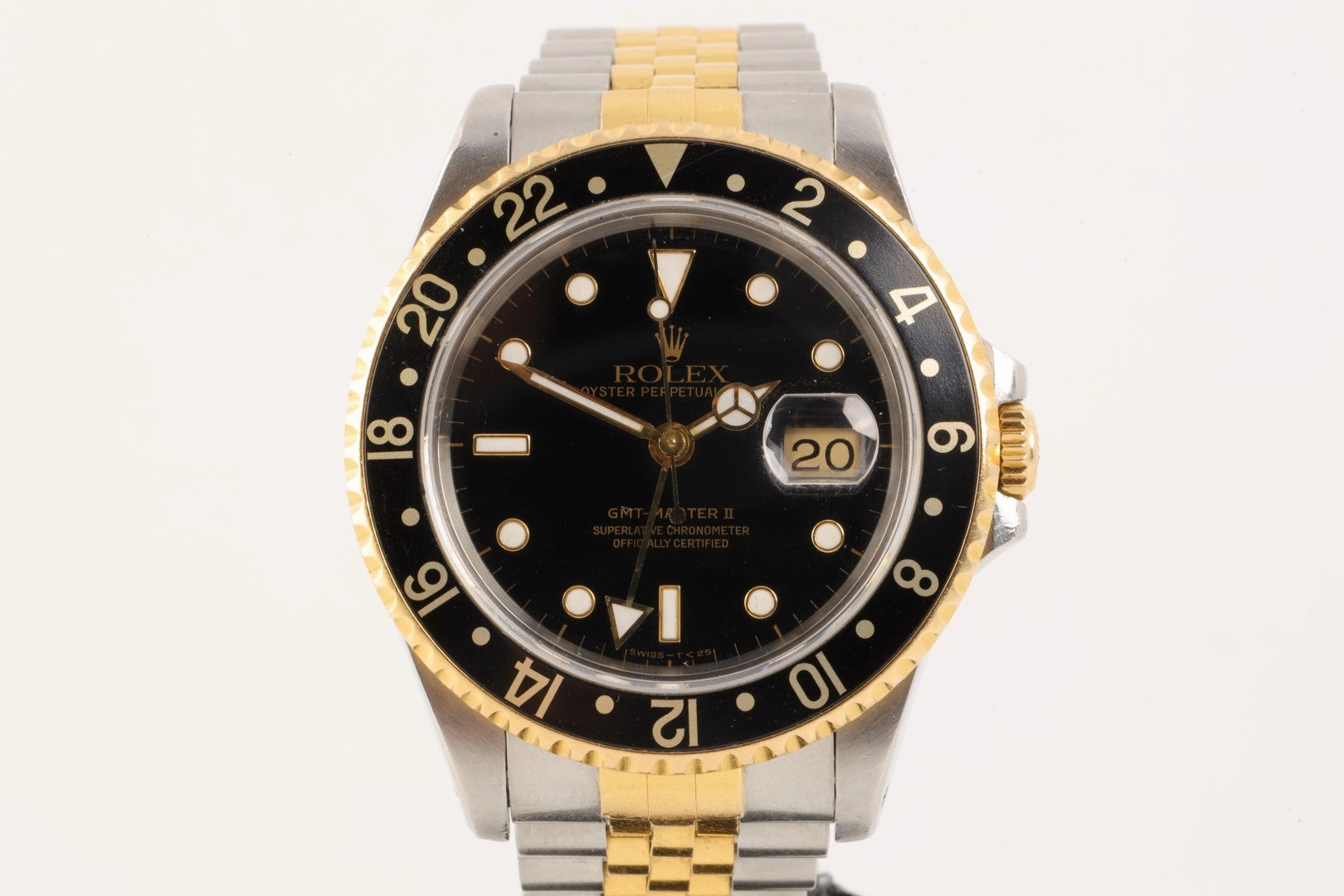 Rolex GMT Master II 16713 Stainless Steel & 18K Yellow Gold 40mm Watch 1991