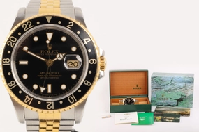 Rolex GMT Master II 16713 Stainless Steel & 18K Yellow Gold 40mm Watch 1991