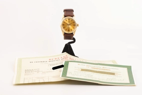 Rolex Oyster Perpetual 1014 Stainless Steel & Gold Capped 34mm Men's Watch