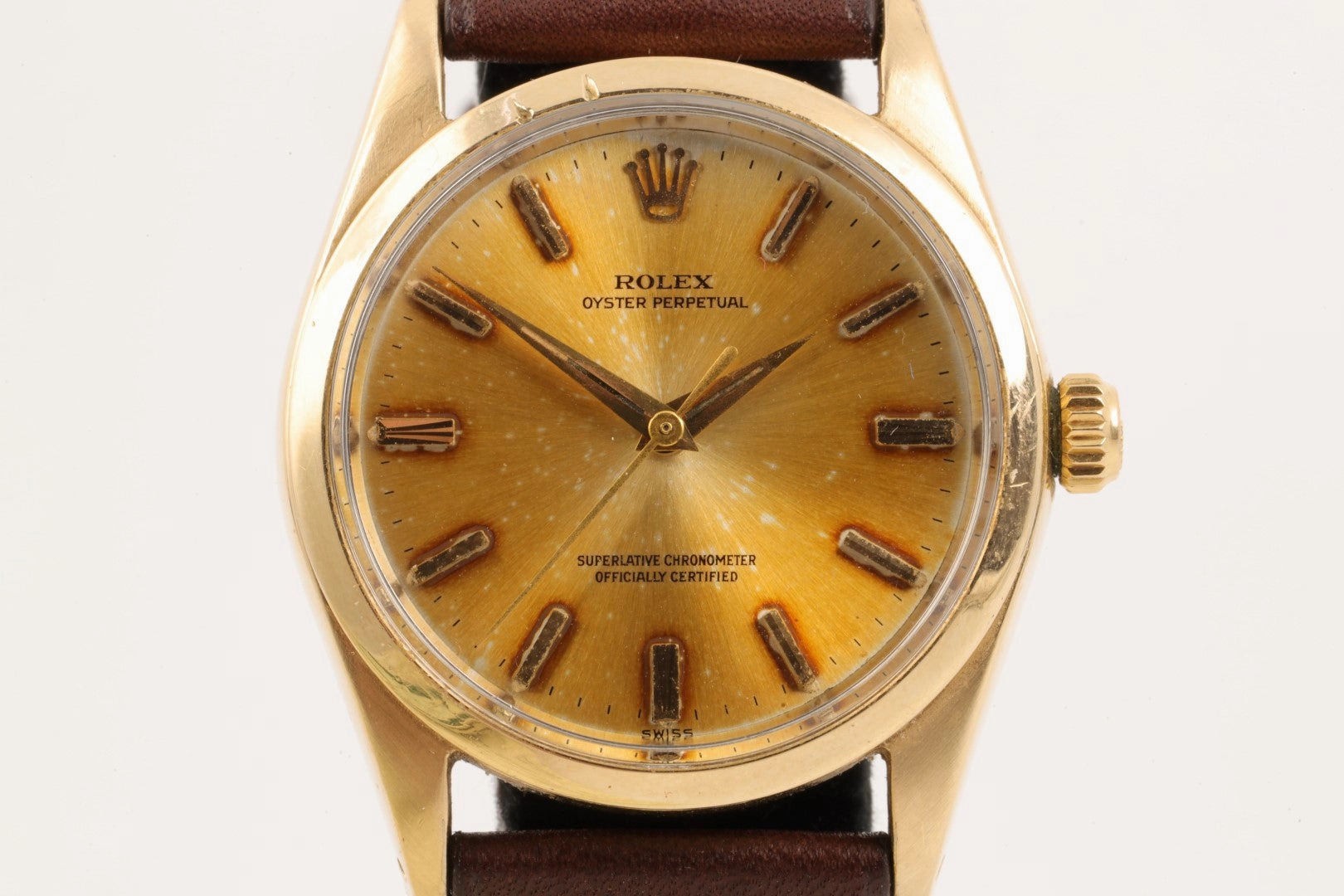 Rolex Oyster Perpetual 1014 Stainless Steel & Gold Capped 34mm Men's Watch