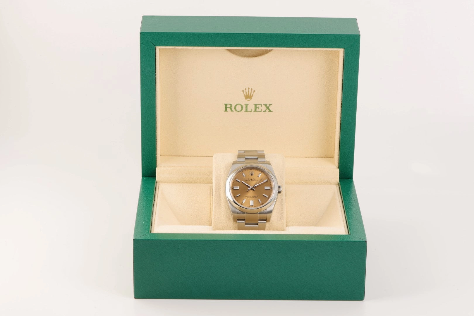 Rolex Oyster Perpetual 116000 RARE White Grape Dial Stainless Steel 36mm ( Box)