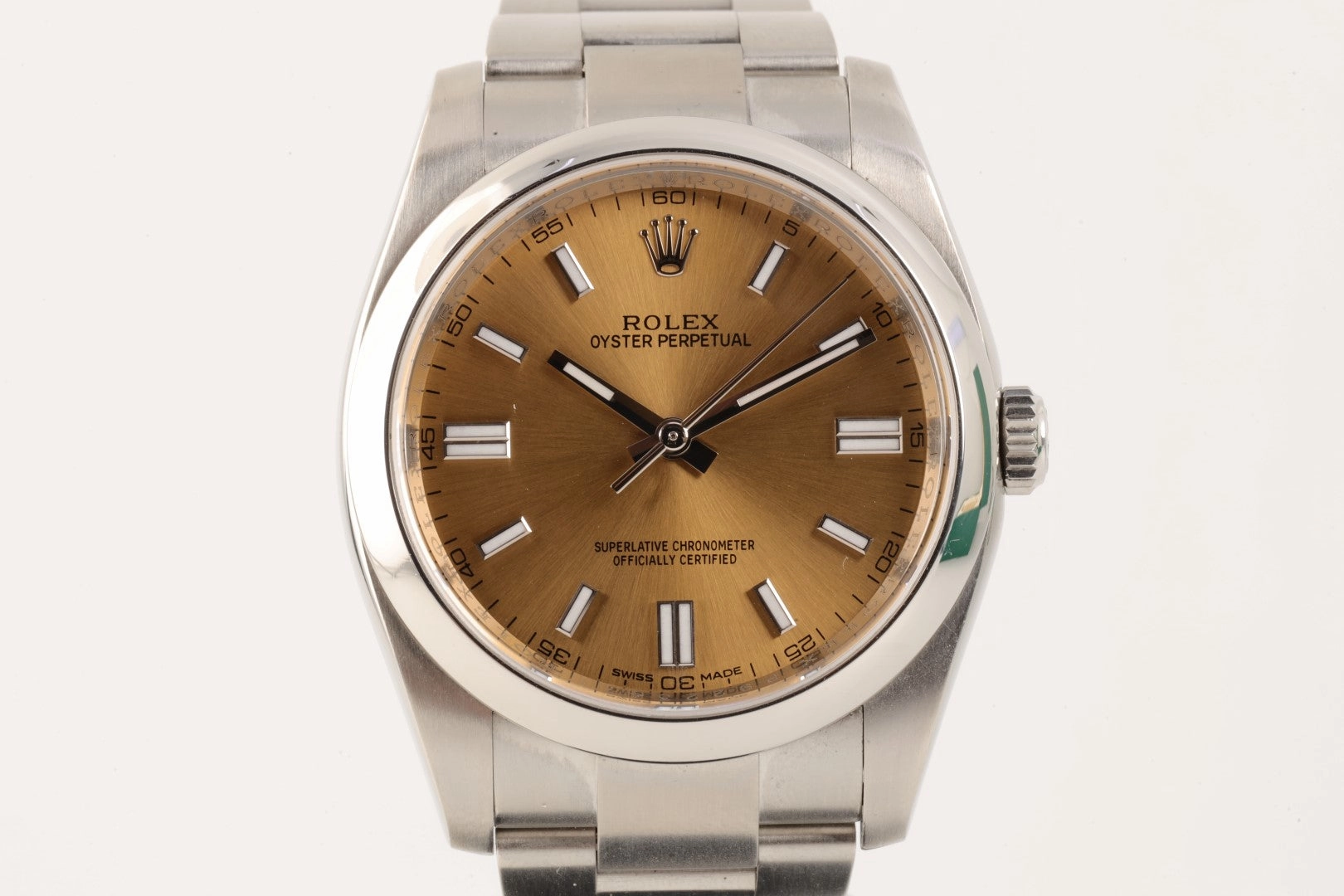Rolex Oyster Perpetual 116000 RARE White Grape Dial Stainless Steel 36mm ( Box)