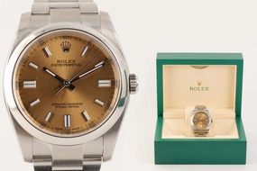 Rolex Oyster Perpetual 116000 RARE White Grape Dial Stainless Steel 36mm ( Box)