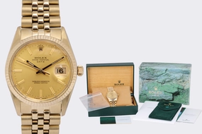 Rolex Oyster Perpetual 15037 14k Yellow Gold 34mm Watch (1981)