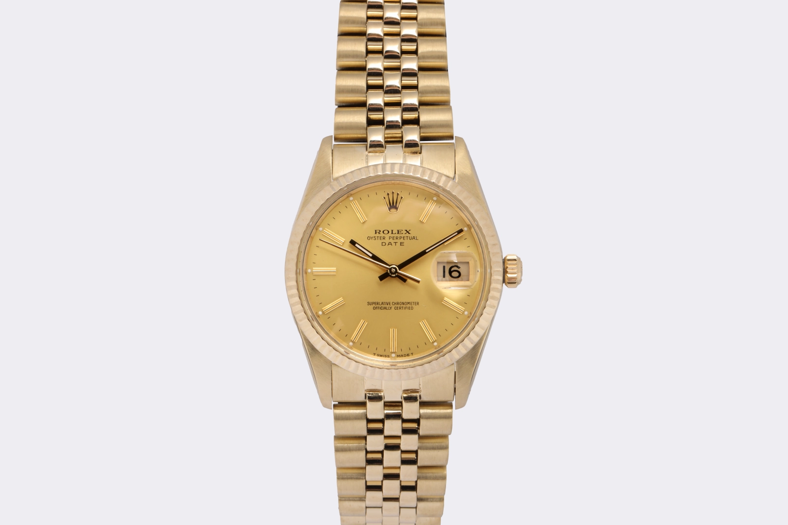 Rolex Oyster Perpetual 15037 14k Yellow Gold 34mm Watch (1981)