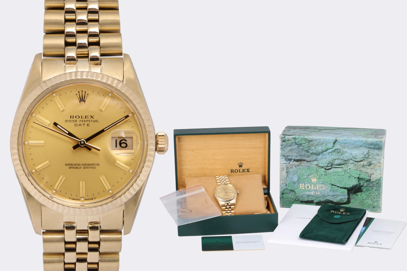 Rolex Oyster Perpetual 15037 14k Yellow Gold 34mm Watch (1981)