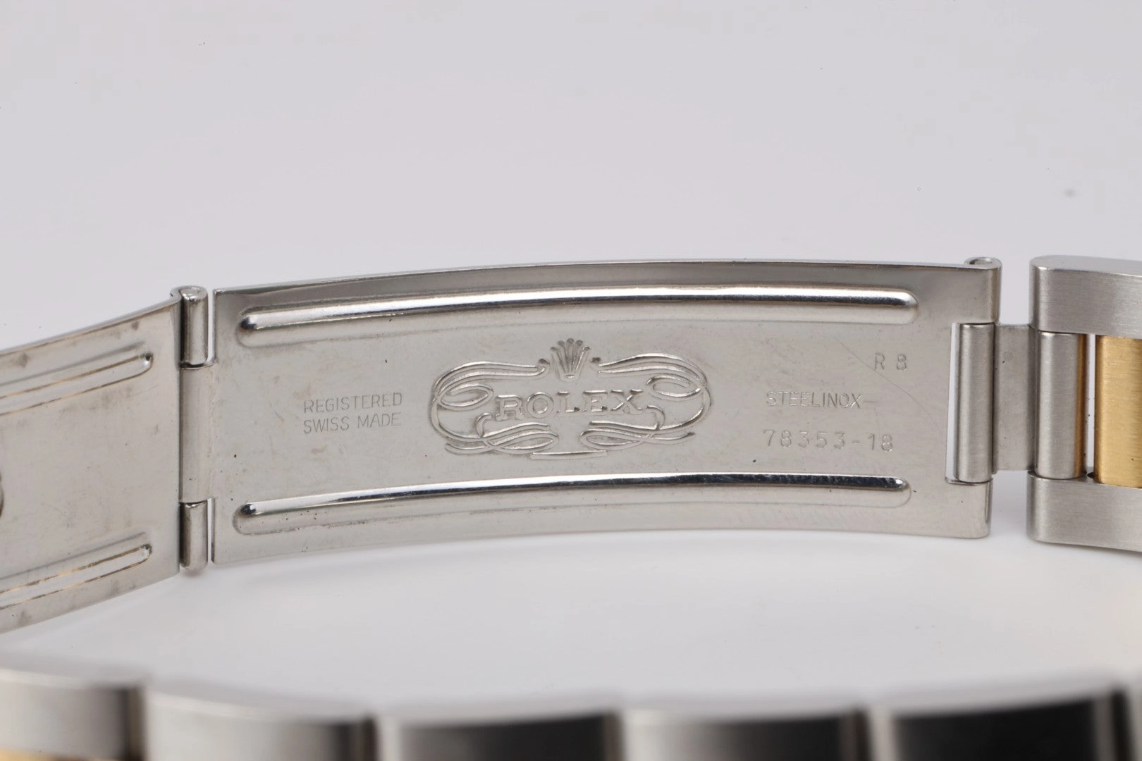 Rolex Oyster Perpetual Date 15203 Steel & 18k Yellow Gold 34mm Watch UNPOLISHED