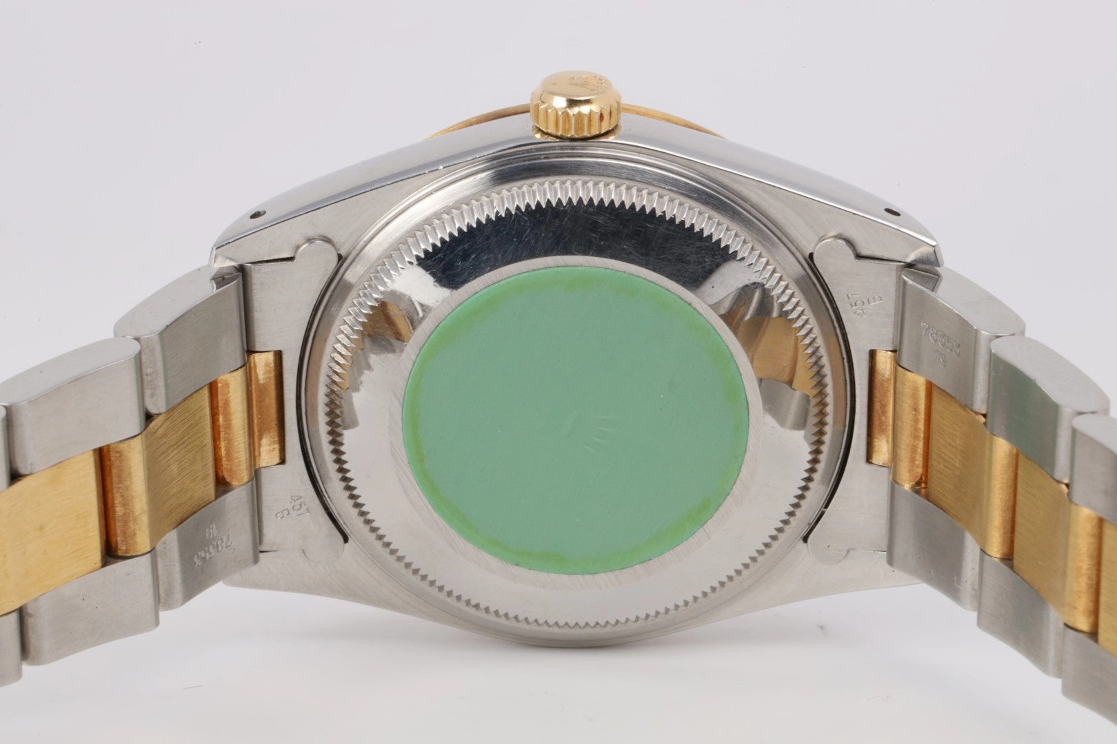 Rolex Oyster Perpetual Date 15203 Steel & 18k Yellow Gold 34mm Watch UNPOLISHED