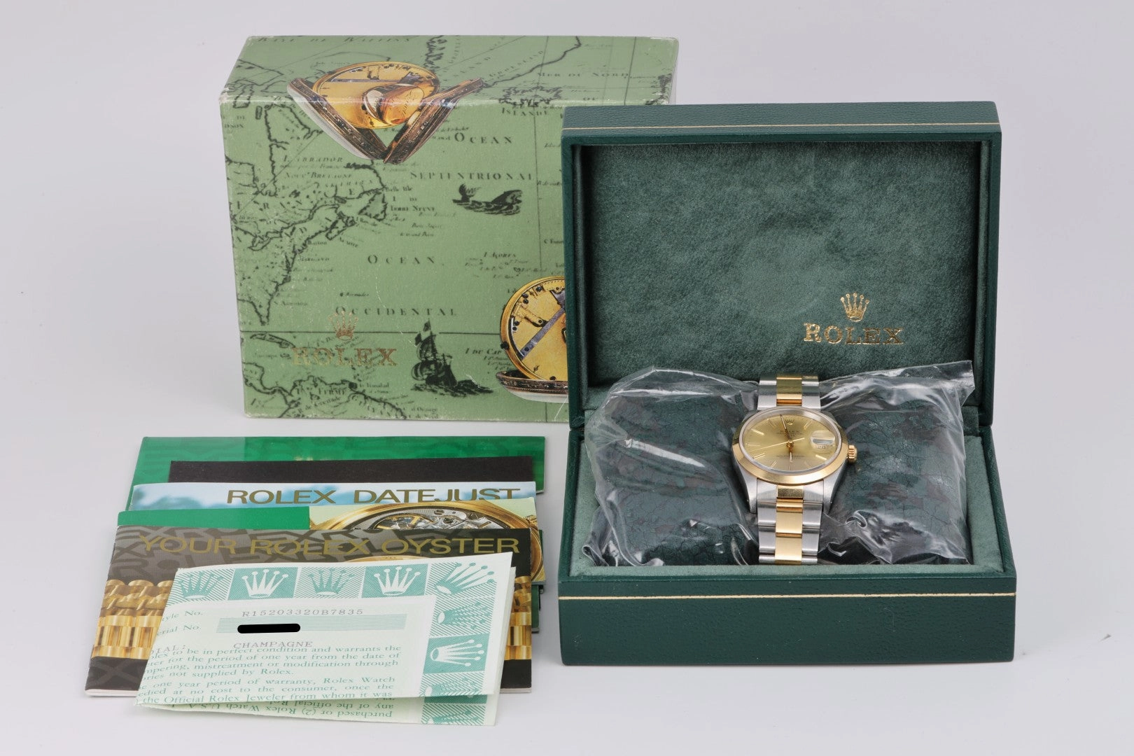 Rolex Oyster Perpetual Date 15203 Steel & 18k Yellow Gold 34mm Watch UNPOLISHED