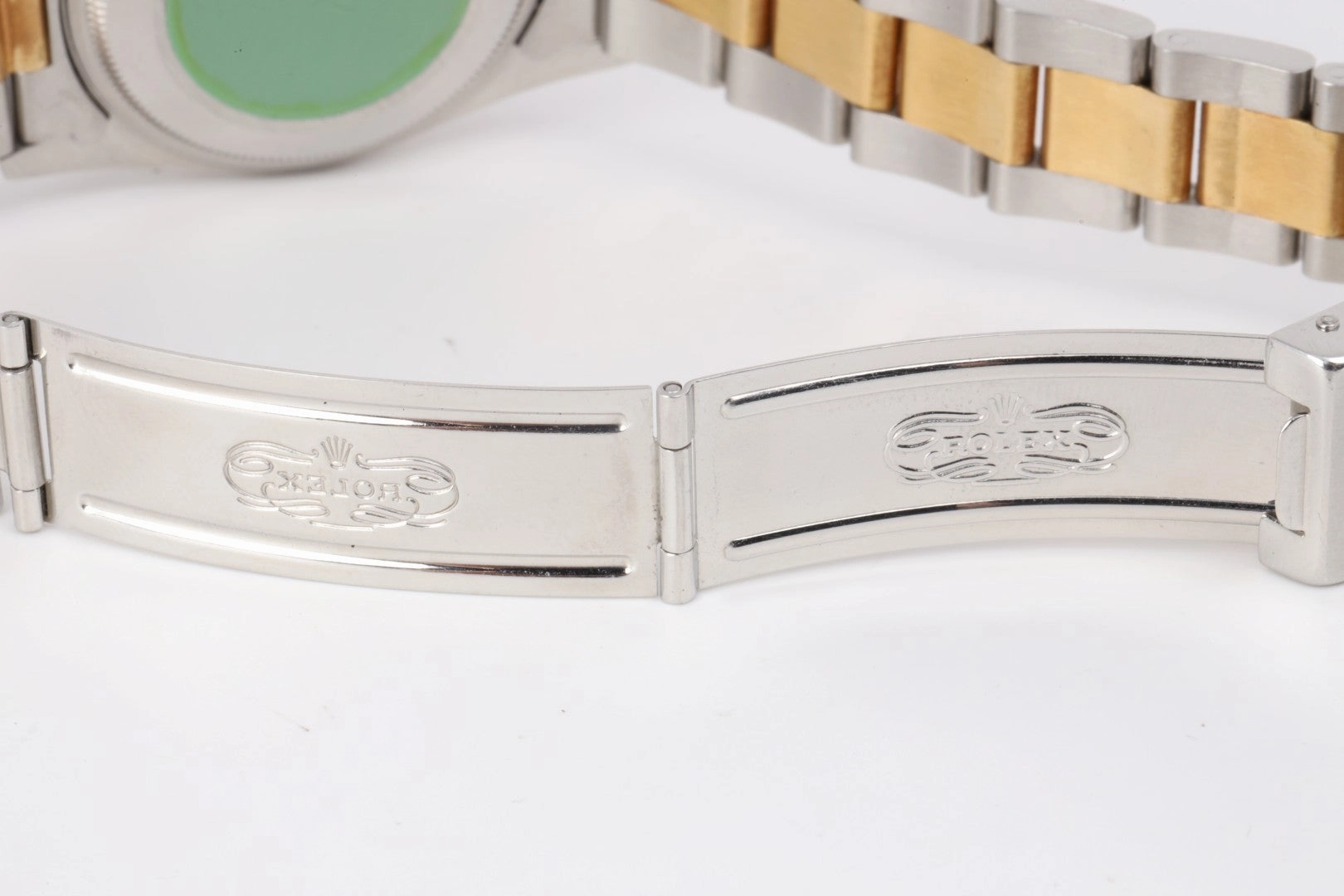 Rolex Oyster Perpetual Date 15203 Steel & 18k Yellow Gold 34mm Watch UNPOLISHED