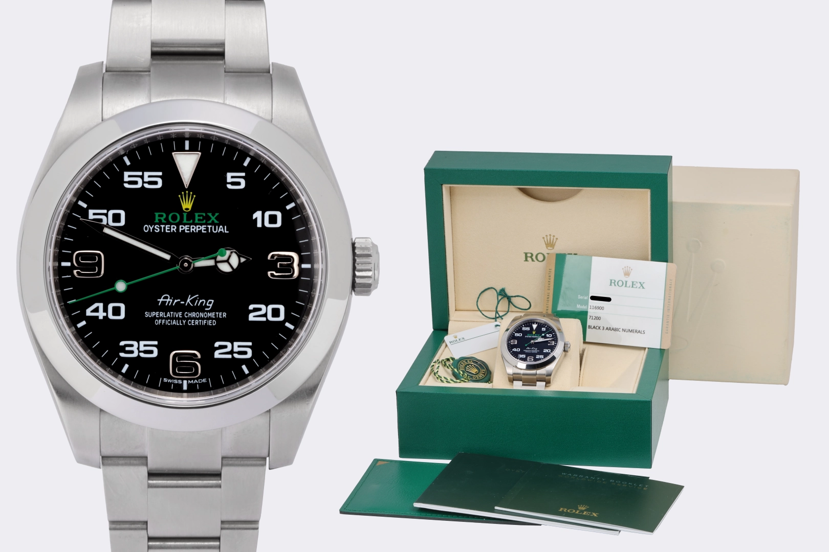 Rolex Oyster Perpetual "Airking" 116900 Stainless Steel 40mm Watch (2017)