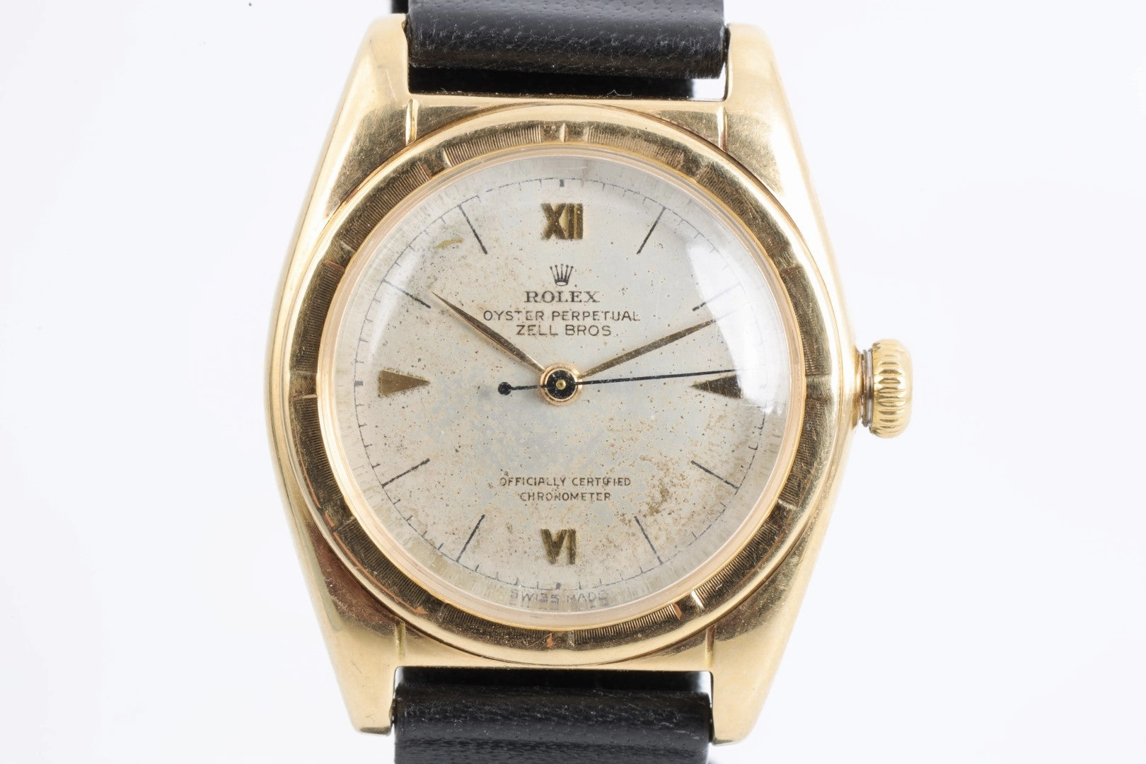 Rolex Oyster Perpetual "Bubble Back" 5015 14K Yellow Gold 32mm Men's Watch