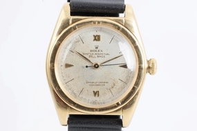 Rolex Oyster Perpetual "Bubble Back" 5015 14K Yellow Gold 32mm Men's Watch