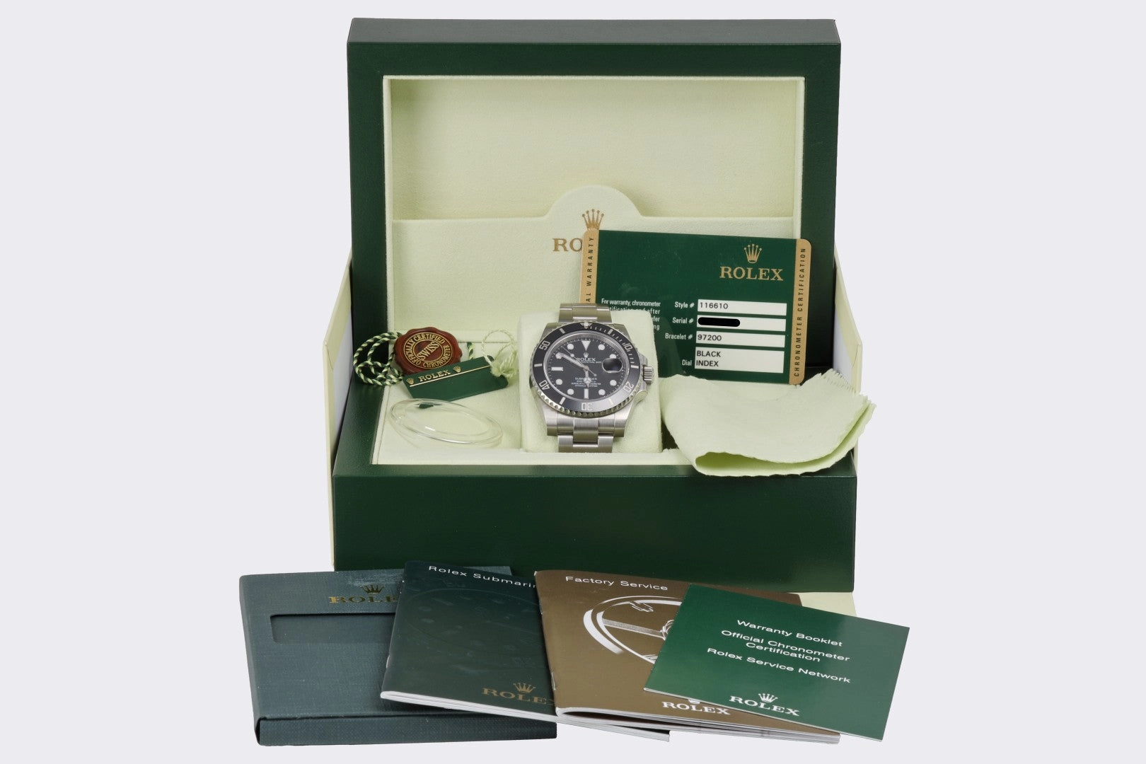 Rolex Submariner 116610 Stainless Steel 40mm Watch Box & Papers