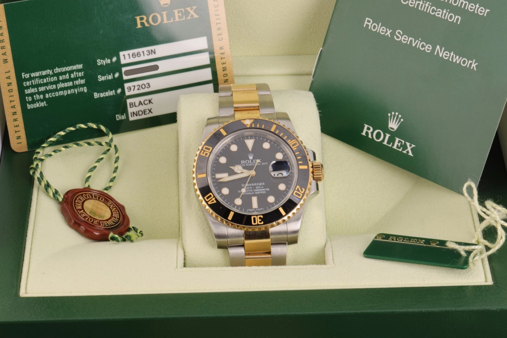 Rolex Submariner 116613N 18K Gold & Stainless Steel 2013 40mm (Box Papers)
