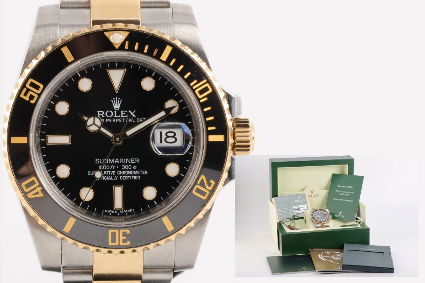 Rolex Submariner 116613N 18K Gold & Stainless Steel 2013 40mm (Box Papers)
