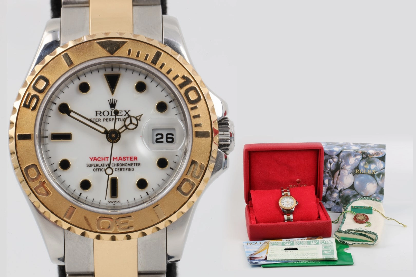 Rolex Yachtmaster 169623 Stainless Steel & 18K Gold 29mm Watch 1999