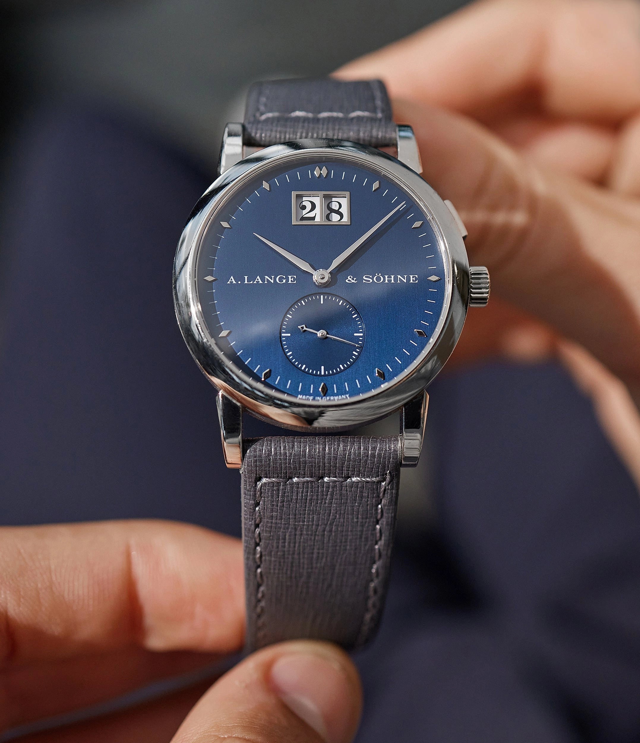 Saxonia | Blue Dial | White Gold
