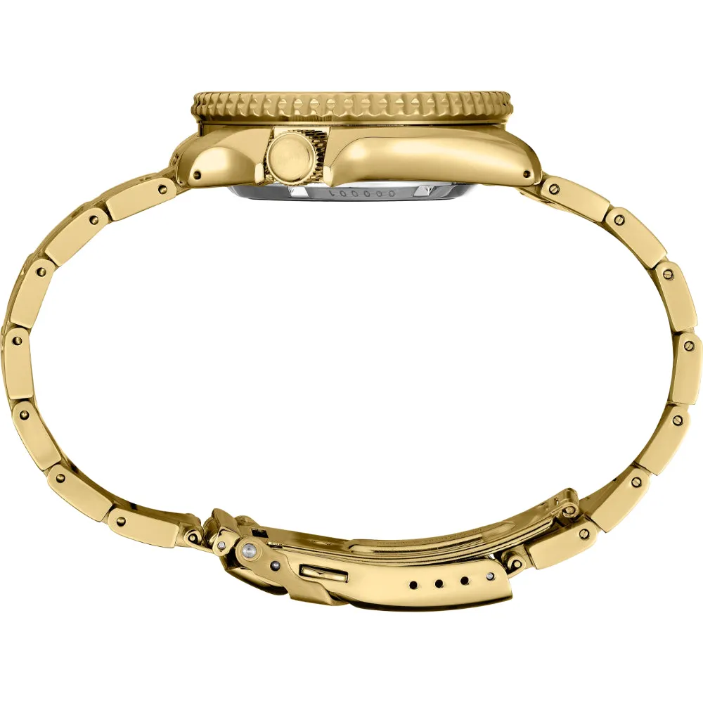 Seiko 5 Sport 38mm Automatic Gold Tone, Black Dial SRPK18
