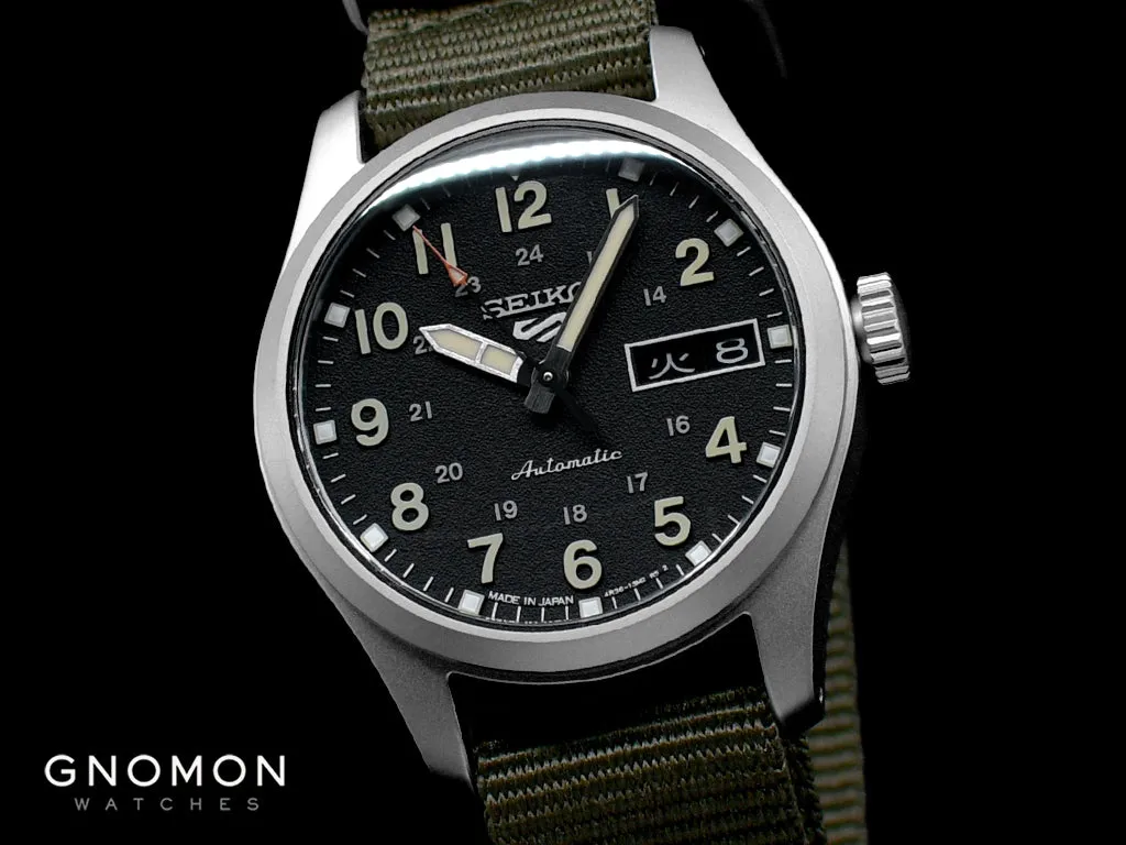 Seiko 5 Sports Field Sports Style Automatic 36 Black - Military Nylon Strap Ref. SBSA201