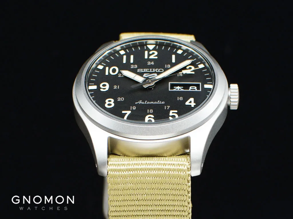 Seiko 5 Sports Military Style Black - Nylon Ref. SBSA117