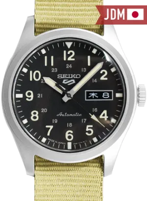 Seiko 5 Sports Military Style Black - Nylon Ref. SBSA117