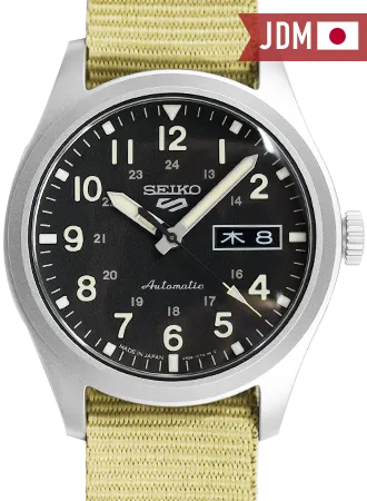 Seiko 5 Sports Military Style Black - Nylon Ref. SBSA117