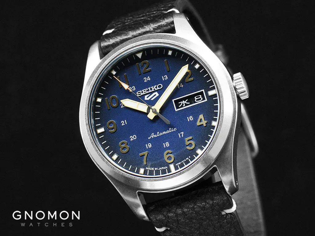 Seiko 5 Sports Military Style Blue - Leather Ref. SBSA119