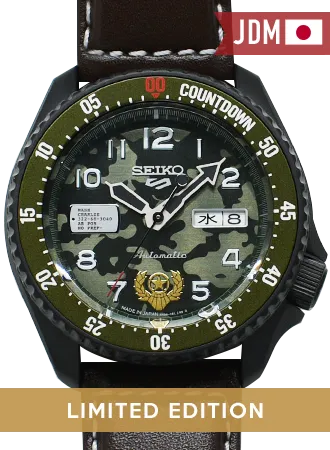 Seiko 5 Sports Street Fighter Series Guile "Indestructible Fortress" - Ltd Ed 9999pcs - Ref. SBSA081