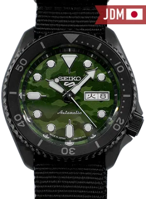 Seiko 5 Sports Street Style Camo Green Ref. SBSA173