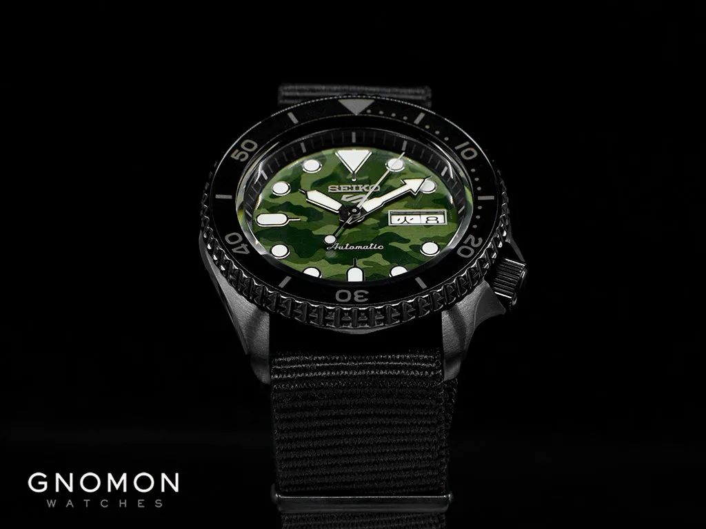 Seiko 5 Sports Street Style Camo Green Ref. SBSA173