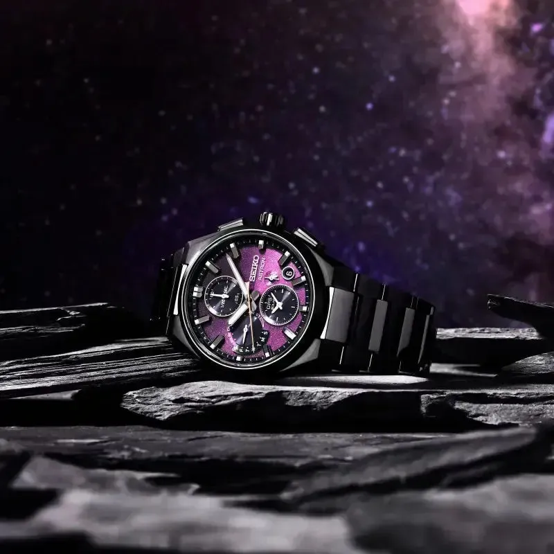 Seiko Astron GPS Solar 5X Dual Time Chronograph Yozakura C Cherry Blossom by night C Limited Edition