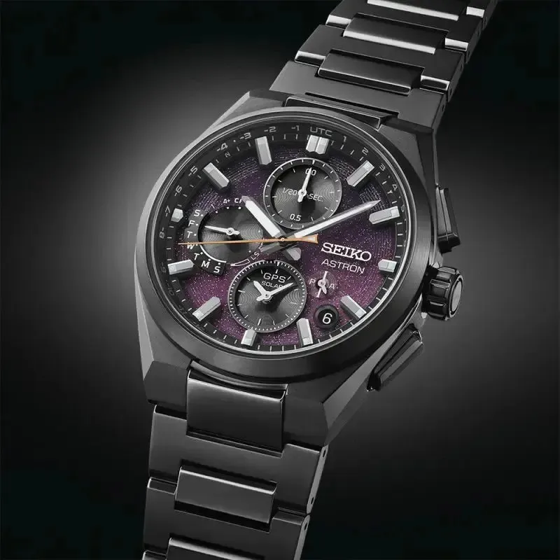 Seiko Astron GPS Solar 5X Dual Time Chronograph Yozakura C Cherry Blossom by night C Limited Edition