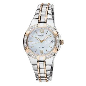 Seiko Diamonds Collection Two Tone 27mm Solar Watch