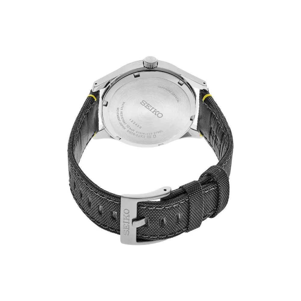 Seiko Essentials 40mm Quartz Grey Dial, Grey Strap SUR543