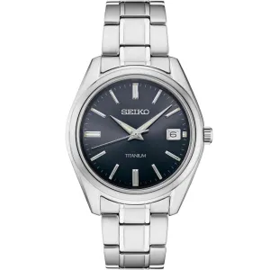 Seiko Essentials Collection Titanium Quartz Watch, SUR373