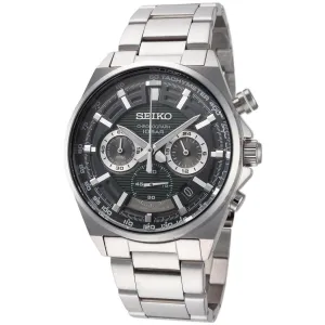 Seiko Men's Watch - Chronograph Green Dial Stainless Steel Bracelet | SSB405P1