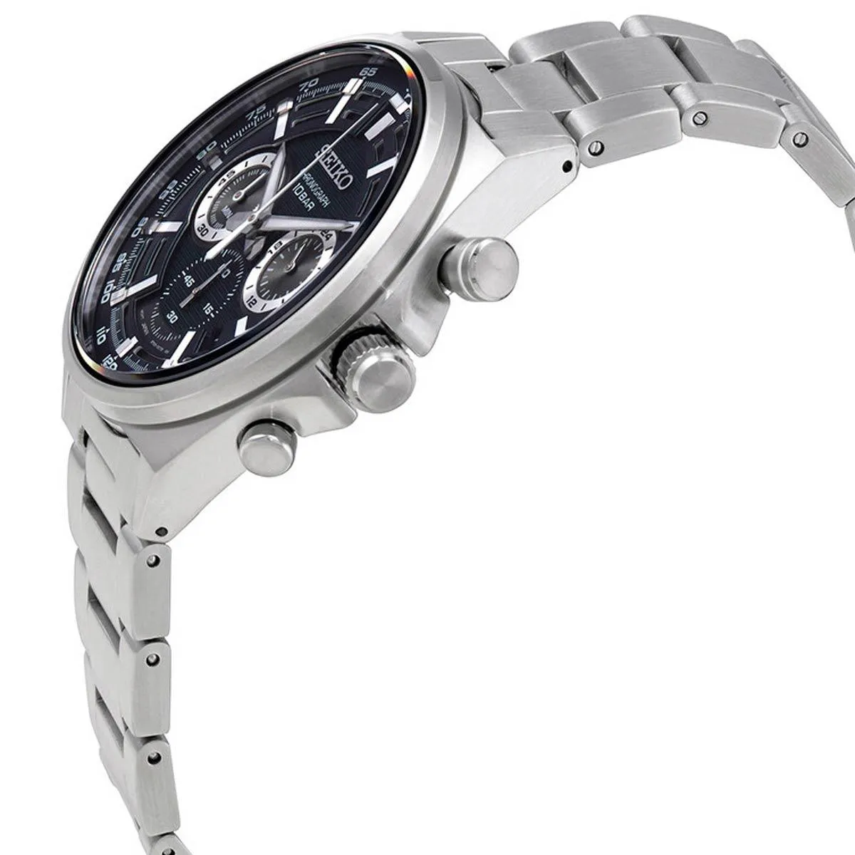 Seiko Men's Watch - Chronograph Green Dial Stainless Steel Bracelet | SSB405P1