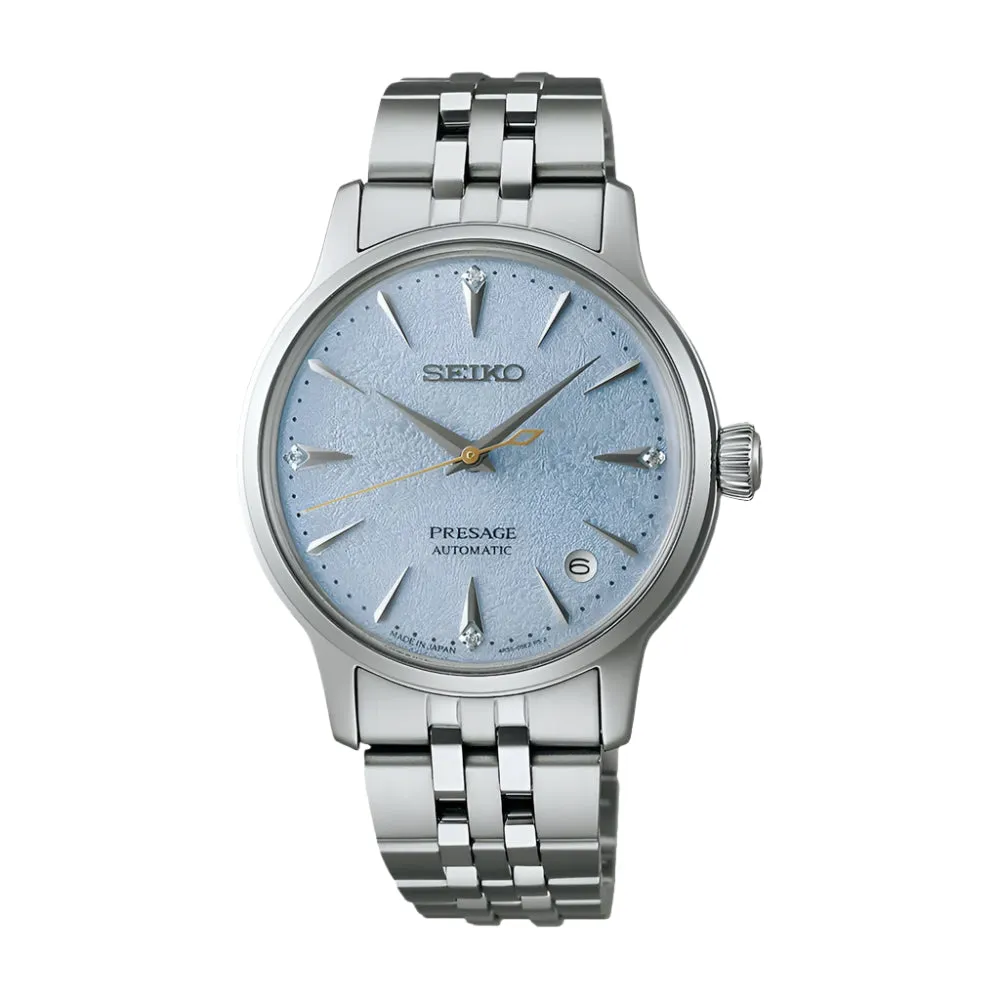 Seiko Presage ??Frozen Skydiving?? Diamond Cocktail Time Ladies Watch SRPL61J1