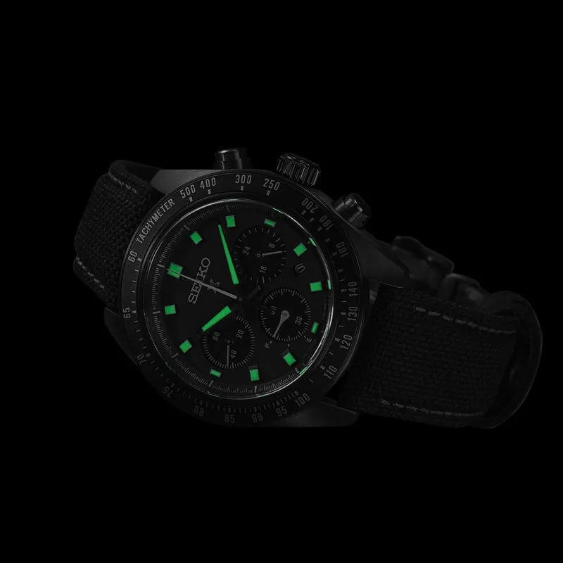 Seiko Prospex Black Series Night Vision Solar Speedtimer Chronograph - SSC923P1