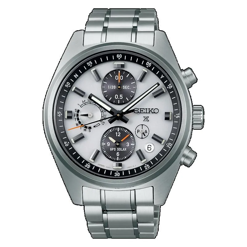 Seiko Prospex GPS Solar Chronograph Speedtimer Silver Dial - SSH165J1