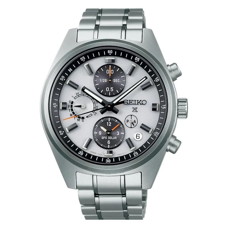Seiko Prospex GPS Solar Chronograph Speedtimer Silver Dial - SSH165J1