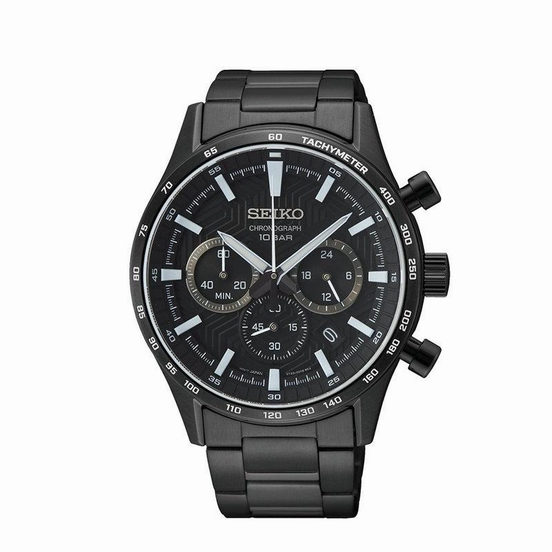 Seiko Chronograph Black Dial Chronograph Watch