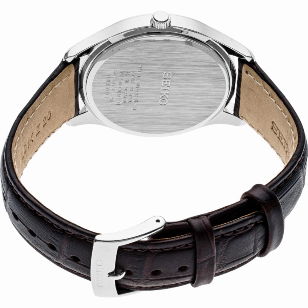 Seiko Essentials Collection Quartz Watch with Antique Ivory Dial
