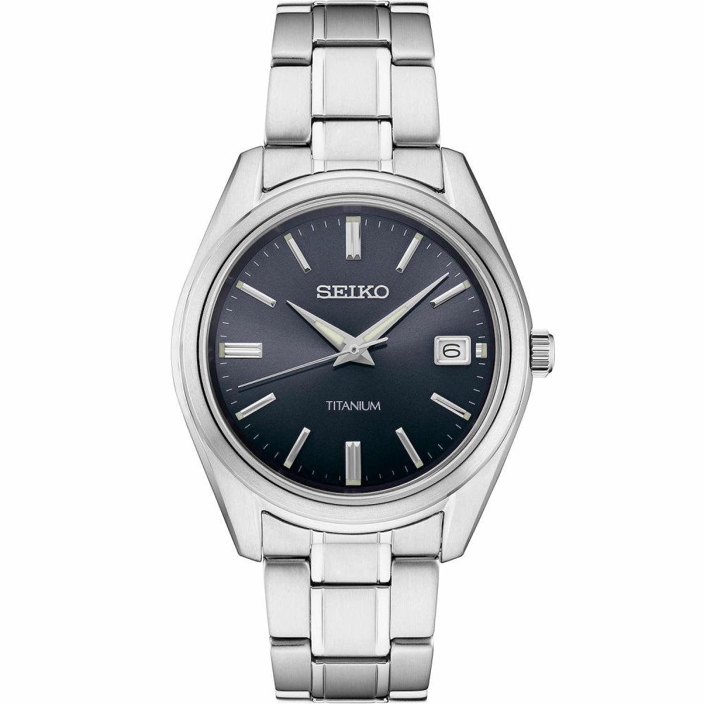 Seiko Essentials Collection Titanium Quartz Watch, SUR373